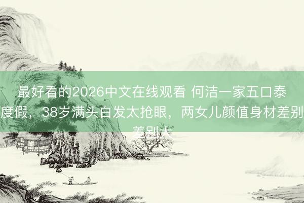 最好看的2026中文在线观看 何洁一家五口泰国度假，38岁满头白发太抢眼，两女儿颜值身材差别大