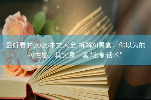 最好看的2026中文大全 拆解AI黑盒：你以为的AI性格，其实是一套“定制话术”