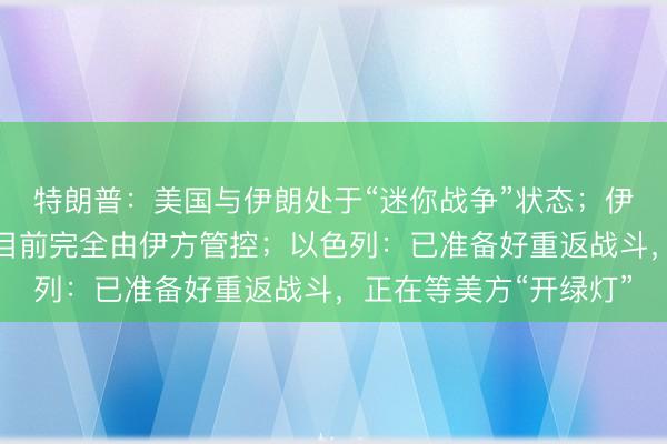 特朗普：美国与伊朗处于“迷你战争”状态；伊官员：霍尔木兹海峡目前完全由伊方管控；以色列：已准备好重返战斗，正在等美方“开绿灯”