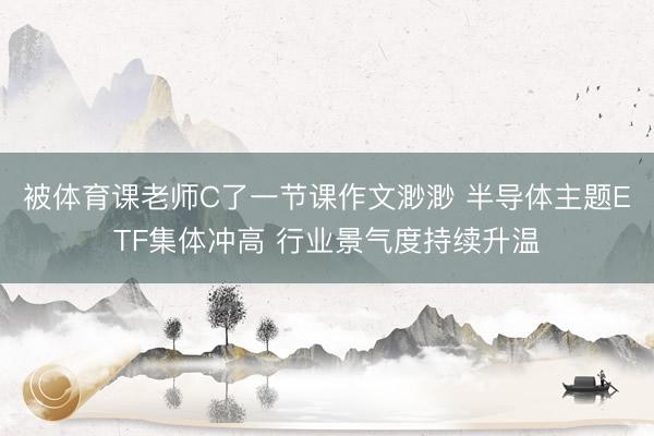 被体育课老师C了一节课作文渺渺 半导体主题ETF集体冲高 行业景气度持续升温