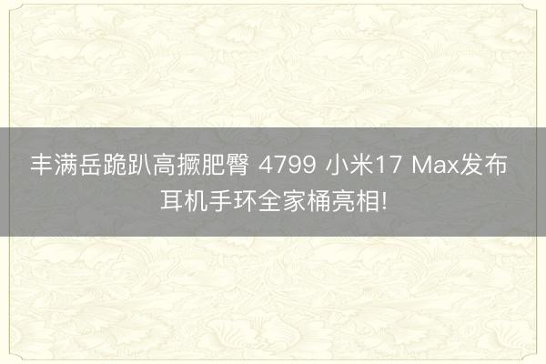 丰满岳跪趴高撅肥臀 4799 小米17 Max发布 耳机手环全家桶亮相!