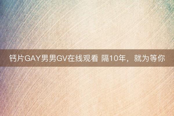 钙片GAY男男GV在线观看 隔10年，就为等你