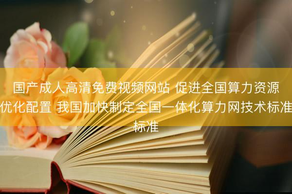国产成人高清免费视频网站 促进全国算力资源优化配置 我国加快制定全国一体化算力网技术标准