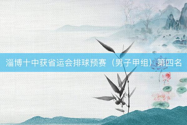 淄博十中获省运会排球预赛（男子甲组）第四名