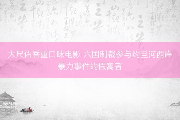 大尺佑香重口味电影 六国制裁参与约旦河西岸暴力事件的假寓者
